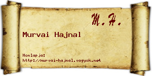 Murvai Hajnal névjegykártya